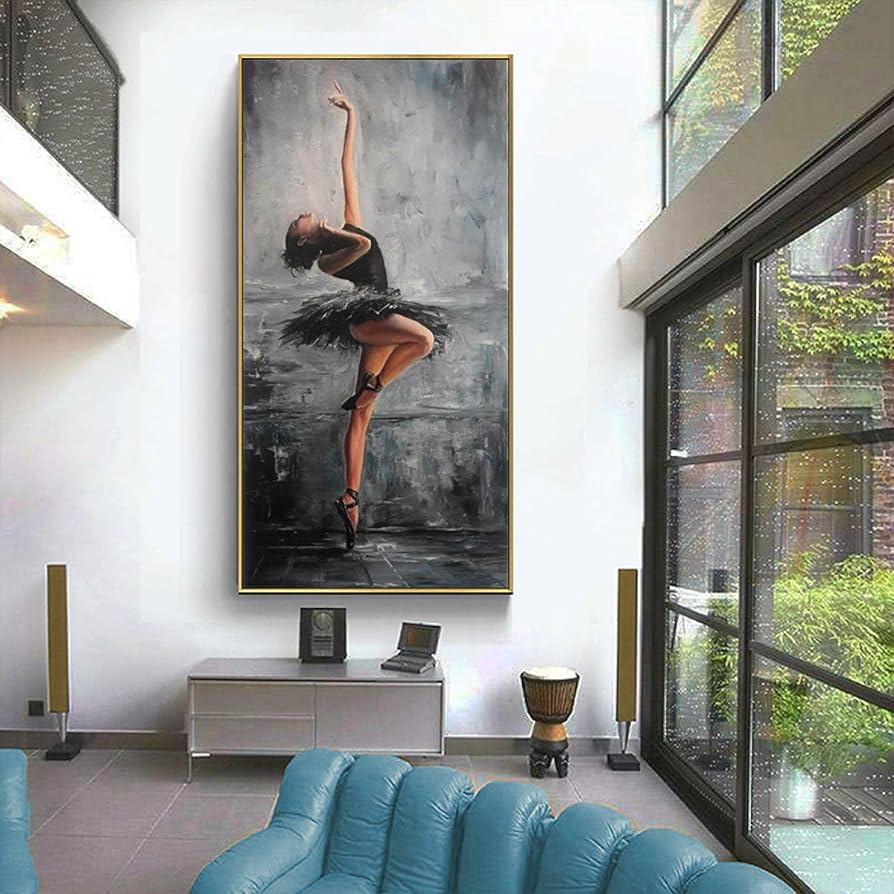 絵画 。壁掛け絵原画手描き【バレエ公演が終わった後の甘いデート】 71NPCFh4dmL._AC_UF350,